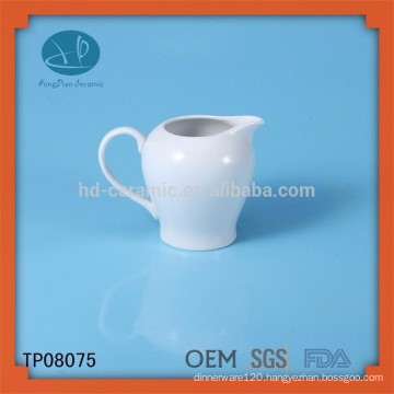 high quality white ceramic milk pot,customized ceramic jar,water bottle